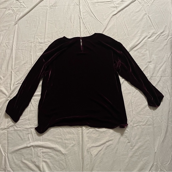 NWT Eileen Fisher XL, deep plum, drape Velvet top, New - Picture 10 of 12